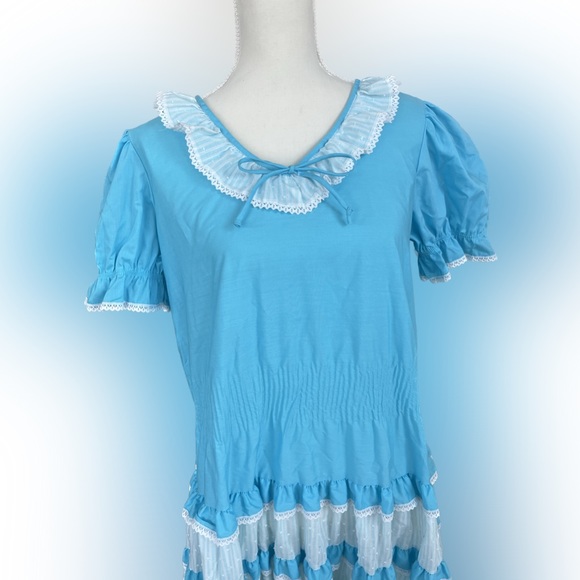 Handmade ruffle lace tiered one if a kind love shack like dress - Picture 4 of 6